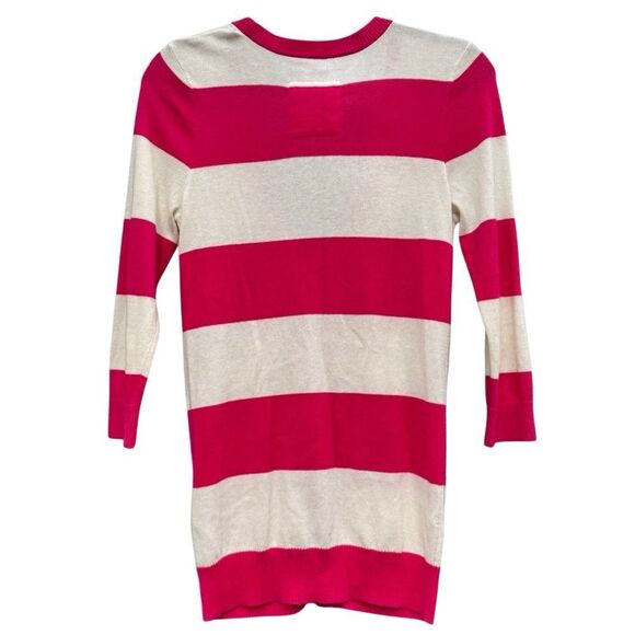 Hollister California Pink & White Stripe V Neck Button Down Cardigan Small - Picture 4 of 6